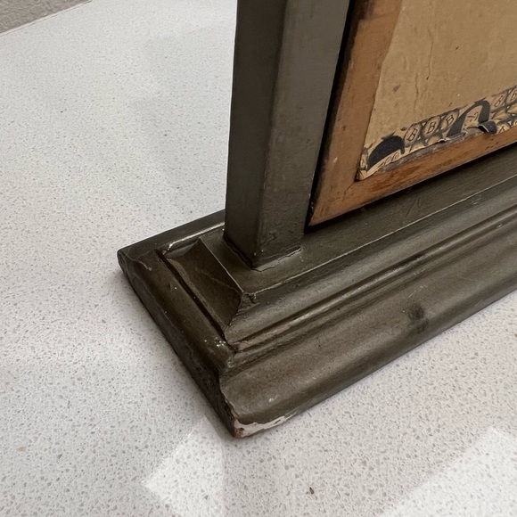 Vintage Art Deco Wood Swing Tilt Picture Frame 1930s Silver Gray - Picture 9 of 16